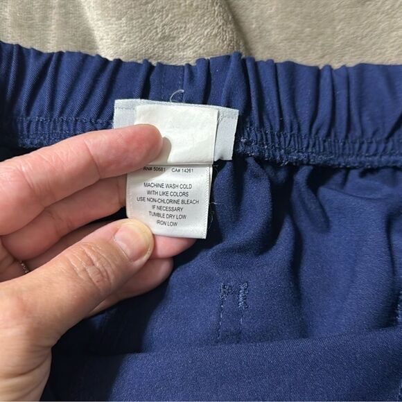 Grey’s Anatomy XS Navy Five Pocket Drawstring 31” Inseam Scrub Bottom Pants - Picture 11 of 13